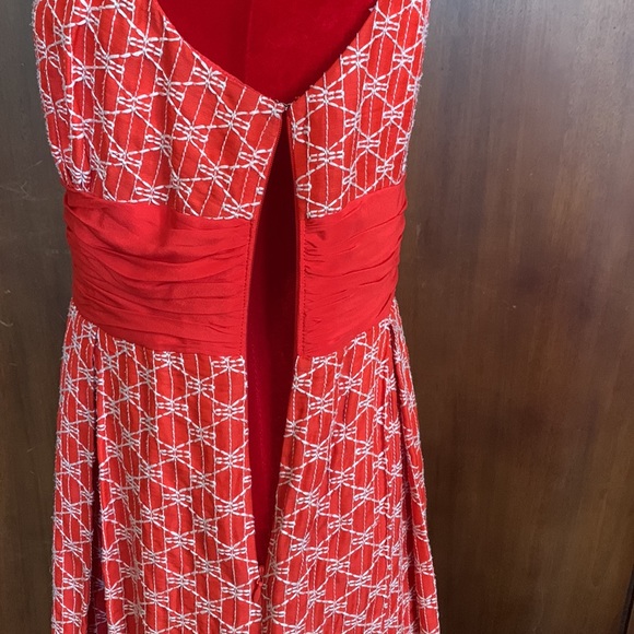 Tracy Reese Red Summer Frock with Embroidery - Picture 7 of 13